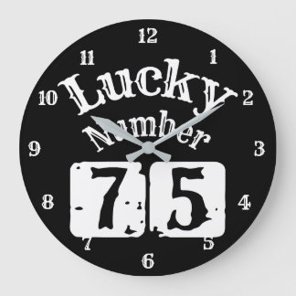 75 - Lucky Number 75 Luck Grote Klok