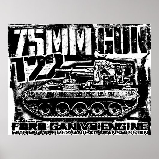 75 mm pistool T22-Poster Poster (Voorkant)