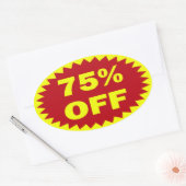 75% outre des autocollants de vente au détail (Enveloppe)