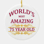 75. Verjaardag Keramisch Ornament (Achterkant)