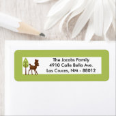 .75"x2.25" Adresse de retour Étiquette Woodland Fr (En situation)