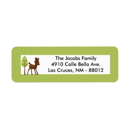 .75"x2.25" Adresse de retour Étiquette Woodland Fr (Devant)