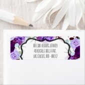 .75" x2.25" Business Address Label Lavender Hibisc (Insitu)