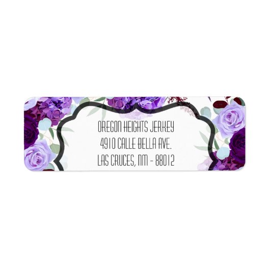 .75" x2.25" Business Address Label Lavender Hibisc (Voorkant)
