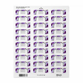 .75" x2.25" Business Address Label Lavender Hibisc (Full Sheet)