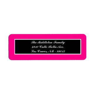 .75 "x2.25" Hot Pink Zebra Retouradreslabel Etiket