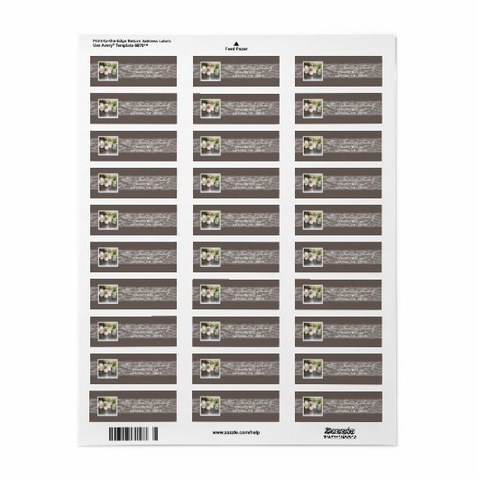 .75 "x2.25" retouradres label Beach Zee Mason (Full Sheet)