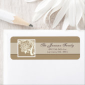 .75 "x2.25" Retouradres Label  kant bruin (Insitu)