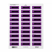 .75 "x2.25" Retouradres Label Mis XV Paarse (Full Sheet)