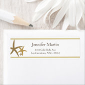 .75 "x2.25" Retouradres Sandy Beach Etiket (Insitu)