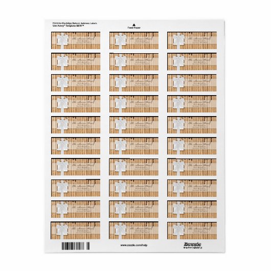 .75 "x2.25" retouradresetiket kartonnen flap etiket (Full Sheet)