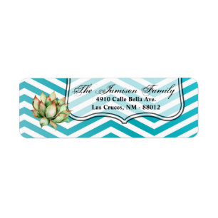 .75 "x2.25" Retouradreslabel Boho Cacti Cactus Etiket