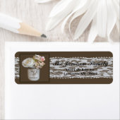 .75 "x2.25" Retouradreslabel Mason Jar Rozen Etiket (Insitu)