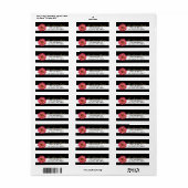 .75 "x2.25" Retouradreslabel Modern Stripe Black Etiket (Full Sheet)
