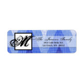 .75 "x2.25" Retouradreslabel Ombre Blue Chevron Etiket (Voorkant)