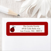 .75 "x2.25" Retouradreslabel Red Ladybug Etiket (Insitu)