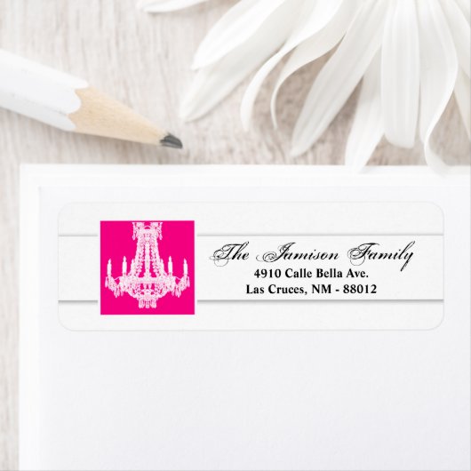 .75"x2.25" Return Address Label Crystal Chandelier (Insitu)