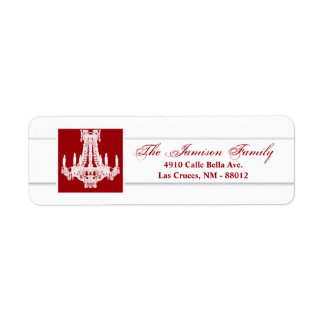 .75"x2.25" Return Address Label Crystal Chandelier