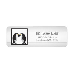.75 "x2.25" Return Adres Label Pinguïns Mate Life