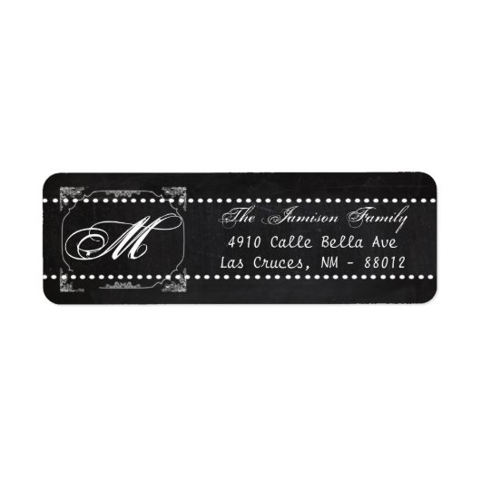 .75"x2.25"Terugkeeradresetiket Modern krijtbord Etiket (Voorkant)