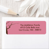 .75"x2.25" WT Cherry Blossom Retourlabel Etiket (Insitu)