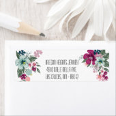 .75 "x2.25" Zakelijk adres Label Tropical Flowers (Insitu)