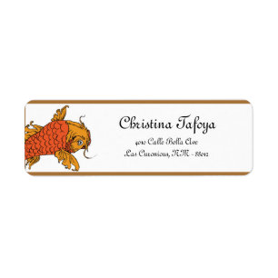 .75 x 2,25-inch retouradres Geisha Etiket