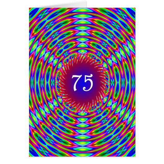 75e anniversaire Abstrait Trippy Swirls (Devant)