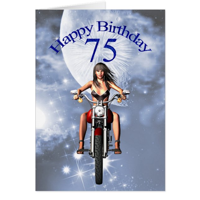 75e anniversaire avec une fille de motards (Devant)