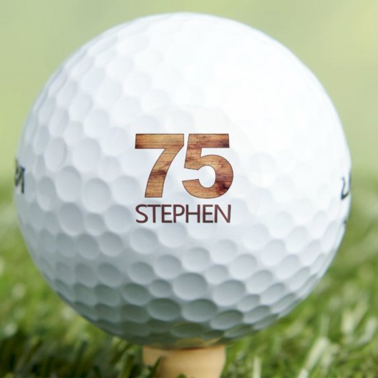 75e anniversaire balles de golf 75 ans golfer cade
