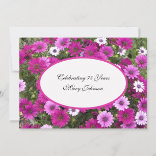 75e anniversaire de fête Invitation magnifique Flo