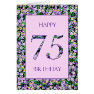 75e anniversaire de marguerites violettes