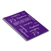 75e Anniversaire du livre d'invités de fête, noms (Côté Droit)