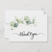 75e anniversaire Eucalyptus Lettré à la main Merci (Devant)