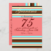 75e anniversaire Invitation (Devant / Derrière)