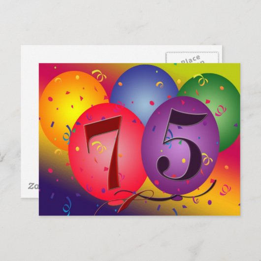 75e anniversaire invitation (Devant / Derrière)