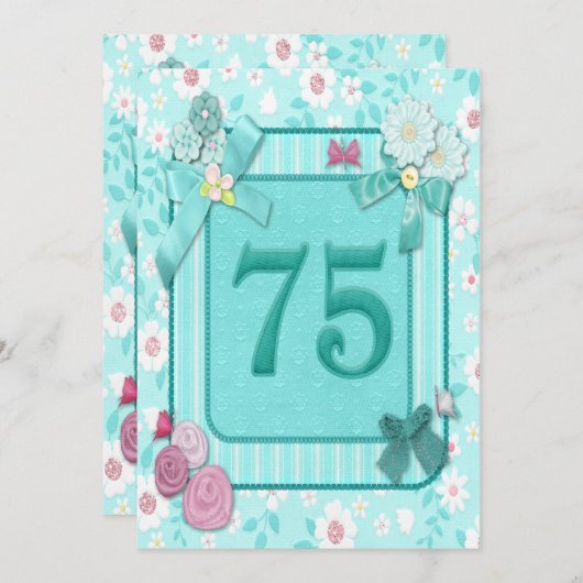 75e anniversaire invitation (Devant / Derrière)