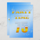 75e anniversaire invitation à la fête avec bière (Devant / Derrière)