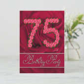 75e anniversaire invitation à la fête avec des ros (Debout devant)