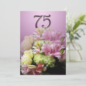 75e anniversaire Invitation à la fête - Bouquet (Debout devant)