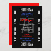 75e anniversaire Invitation de fête 75 (Devant / Derrière)