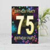 75e anniversaire Invitation fête feux d'artifice (Debout devant)