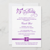 75e anniversaire Invitations à la fête - avec Mono (Dos)