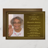 75e anniversaire Invitations - avec photo (Devant / Derrière)