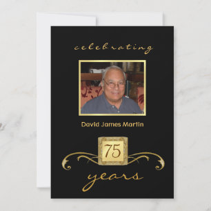 75e anniversaire Invitations - Mens Formal