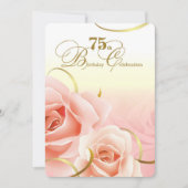 75e anniversaire Invitations personnalisées (Devant)