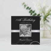 75e anniversaire Invitations photo de la fête Silv (Debout devant)