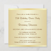 75e anniversaire Invitations - Photo facultative (Dos)