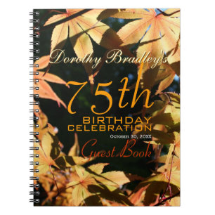 75e anniversaire Livre personnalisé d'automne
