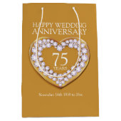 75e anniversaire mariage sac cadeau photo (Devant)